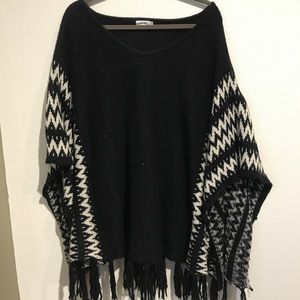 Black Bohemian Poncho